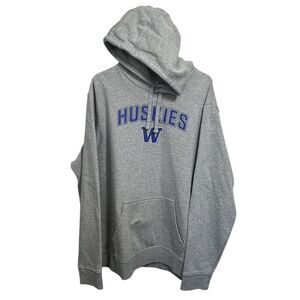 Fanatics Washington Huskies Gray Spell‎ Out Collegiate Mens Hoodie Size 3XL